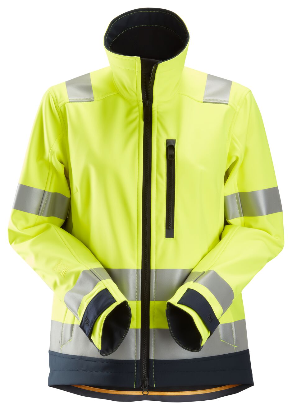 AllroundWork, High-Vis Softshell Damesjack Klasse 2/3