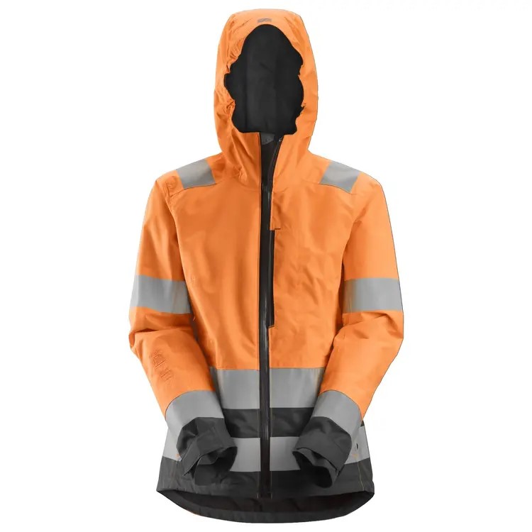 AllroundWork, High-Vis Waterproof Shell Damesjack Klasse 2/3