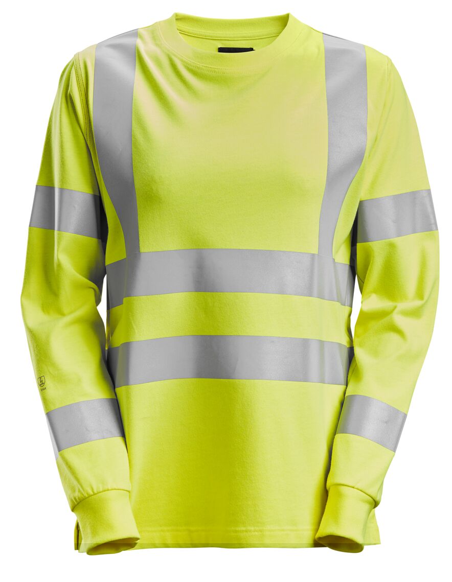 ProtecWork, Dames T-shirt met Lange Mouwen, High-Vis Klasse 3/2